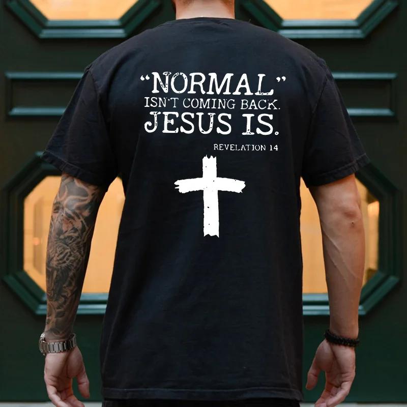 Men's Christian Print, Fashionable T-shirt, Christian Streetwear Gift, 100% Cotton T-shirt