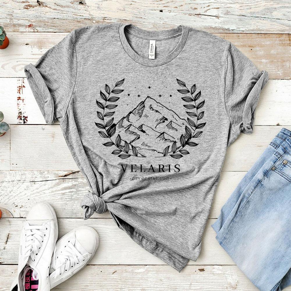 2025 Velaris Tshirt Night Court fourth wing Sarah J Maas Acotar Shirt Throne of Glass SJM Book Lover Shirts Bookish Fans GIFT