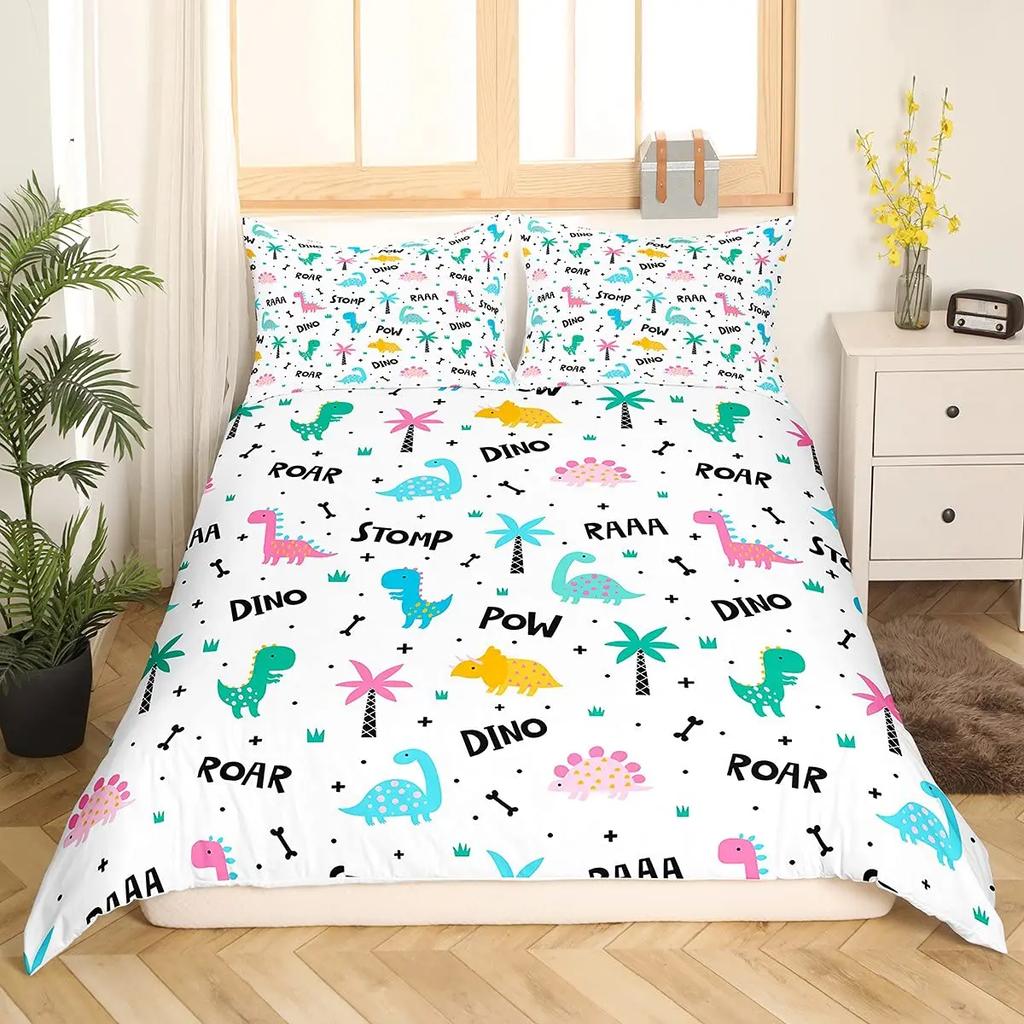 Comforter Tropical Coconut Tree King Queen Surfboard Palm Leaf Bedding Set Summer Ocean Polyester Comforter