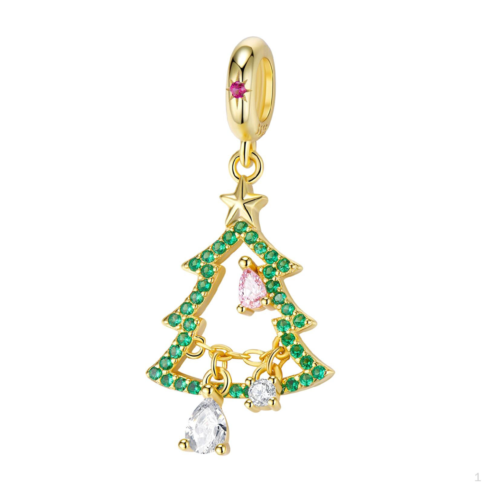 Cute Christmas Charms Pendant Bead Hanging Supplies for Earrings Crafting Decoration Keychain StyleJ