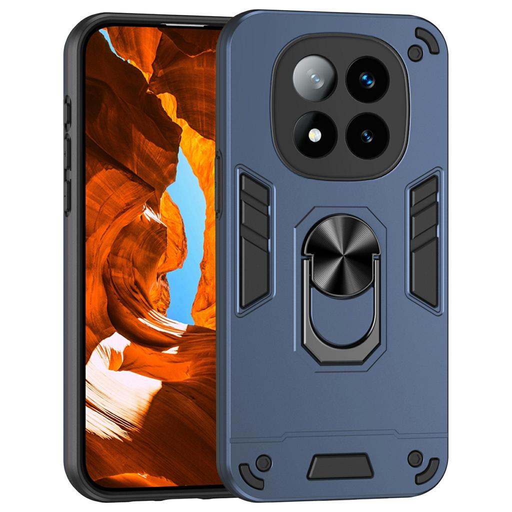 Für Xiaomi Redmi Note 14 Pro+ 5G Hülle PC+TPU Sturzsichere Handyhülle mit Ringständer