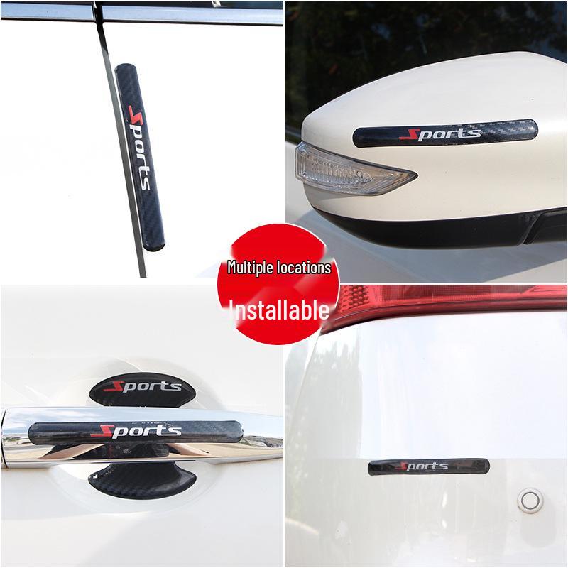 Carbon Fiber Style Door Handle Protector Film - Anti-Scratch & Decorative Sticker