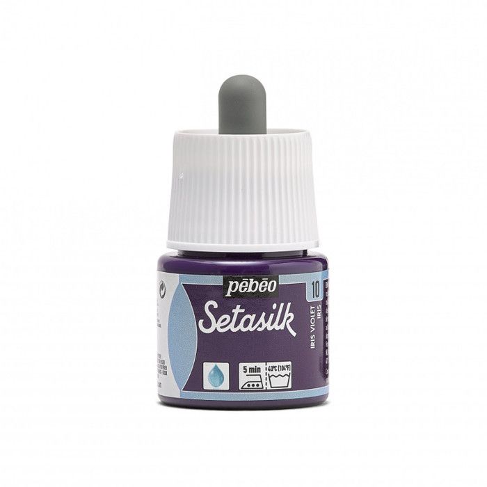 Peinture sur soie - Pébéo - SetaSilk - 45 ml - Couleur 10 Iris - Textile Mixte
