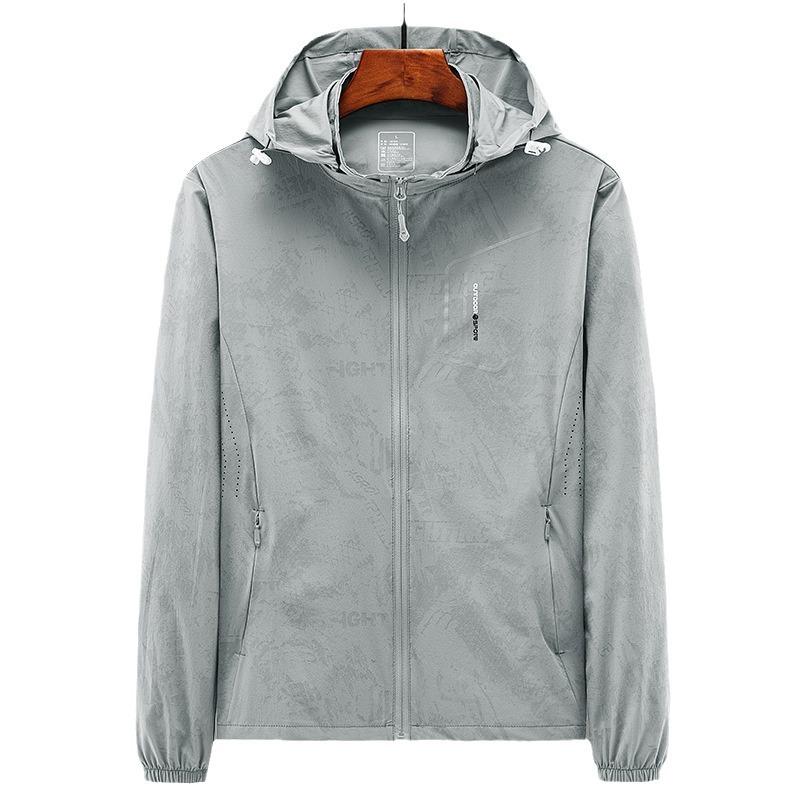 Summer New Pattern Outdoor Sunscreen Clothing for Men and Women, Sweat-absorbing and Breathable Thin Hooded UV-proof Skin Clothing
