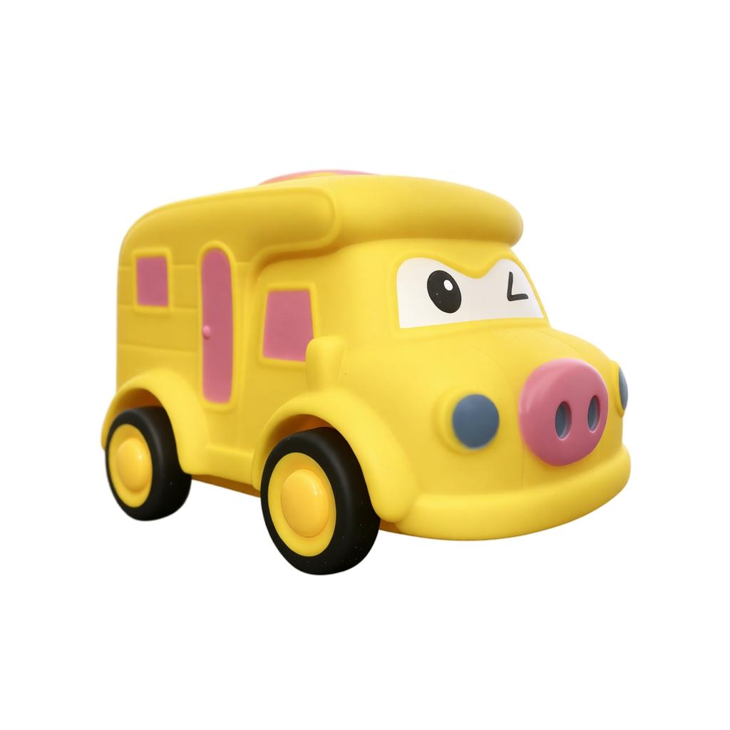 Educational Pull Back Toy Car with Soft Body and for Kids