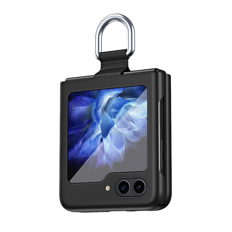 Applicable to Samsung Z Flip1/1 mobile phone case folding screen skin matte ring integrated flip1/1/1 protective case