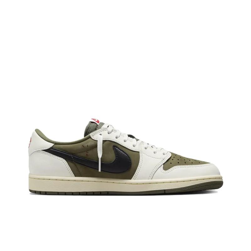 Travis Scott x Air Jordan 1 Retro Low OG SP Reverse Olive / Medium Olive Unisex Tenisky Zelená Černá Plachetnicová DM7866-200