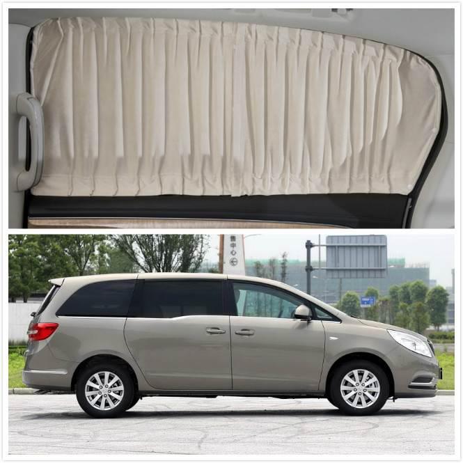 Buick GL8 ES Landzun Suede Curtains: Heat Insulating Blackout Sunshade for New and Old Models