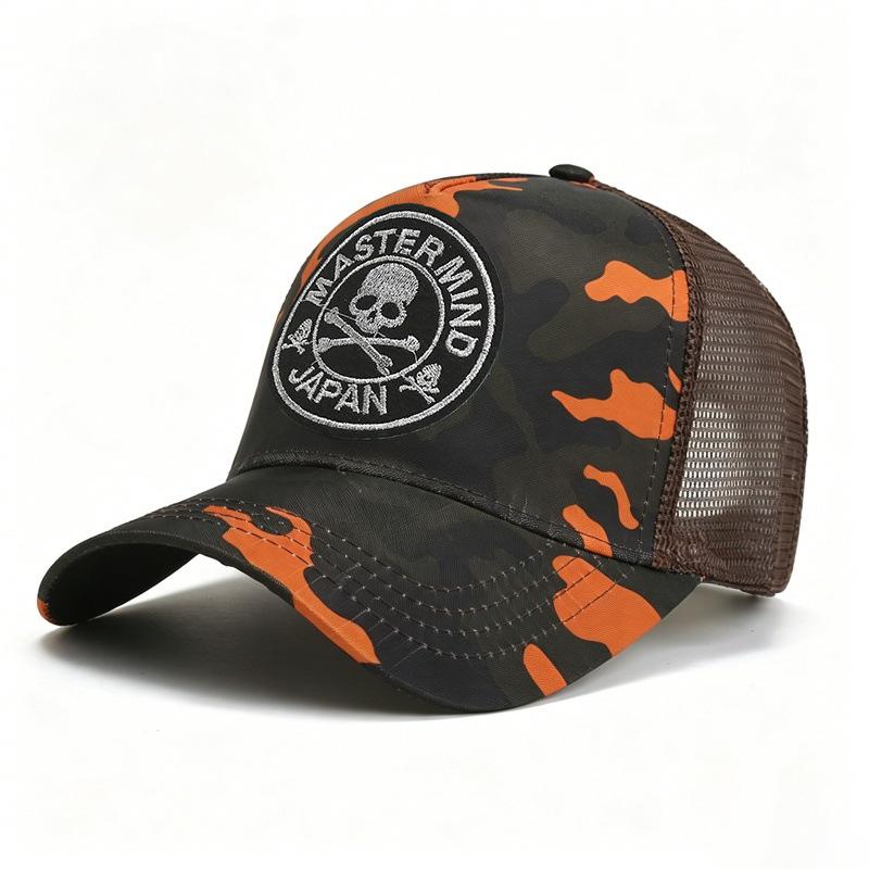 Embroidered cap Men's high-top mesh baseball cap Women's enlarged deepened hat Summer breathable driver's hat