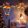 Magic Flying Parachuting Santa LED Lights USB/Battery/Solar Powered Funny Family Christmas Eve Decorations Ornament String Light