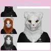 Niedliche verspielte Katzenkopfmaske mit beweglichem Kiefer für lustige festliche Feiern