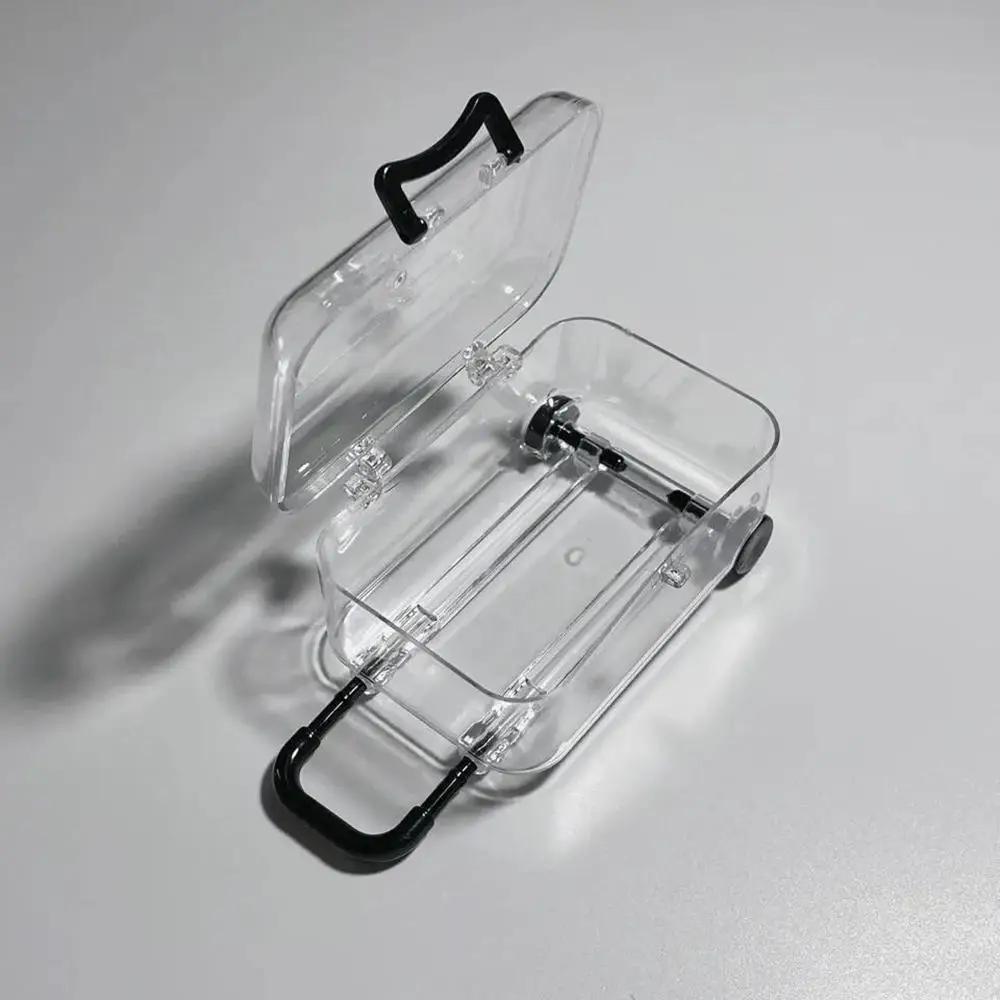 Mini-Gepäckaufbewahrungsbox, niedliche durchsichtige Koffer-Süßigkeitenbox, kreative Hochzeits-Süßigkeitenbox, kleiner Trolley-Koffer, Schmuckorganizer