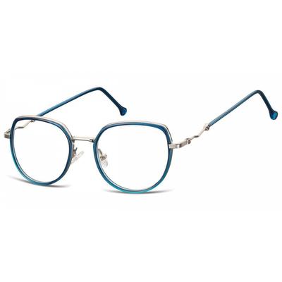 Vollrand Oval Blau Gunmetal Smartbuy Collection Falk Mtr 92g Mode Unisex Brille