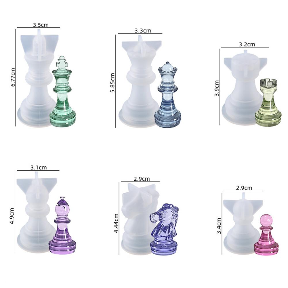 3D International Chess Pieces Epoxy Resin Mold DIY Handmade Crafts Casting Tools