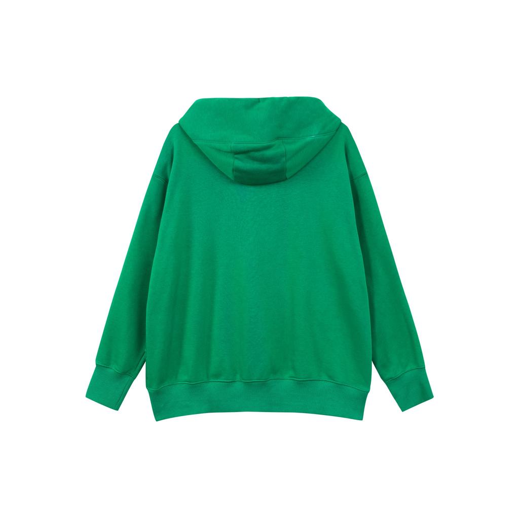 Nike Solid Color Hooded Pullover Long Sleeve Sweatshirt Women Tops Green DQ5861-365