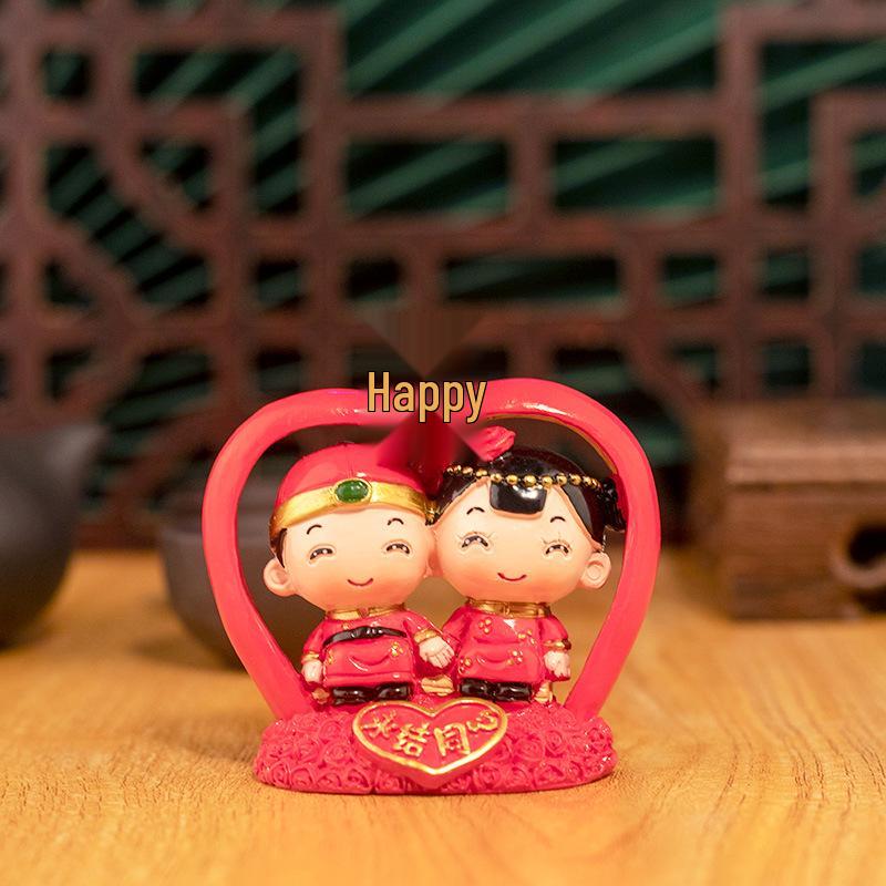 Newlywed Luck Chinese Wedding Ornaments: Resin Dolls for Home Decor & Gifts
