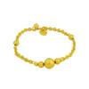 Elegant 24K Gold-Plated Copper Bead Bracelet for Women 