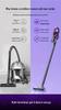 Ultra-Quiet Handheld Vacuum Cleaner with Large Suction, Mite Removal, Carpet Wash & Mop
