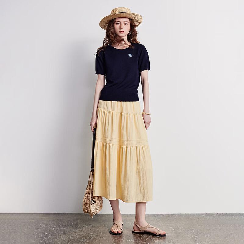 Women's Tiered A-Line High-Waist Maxi Skirt