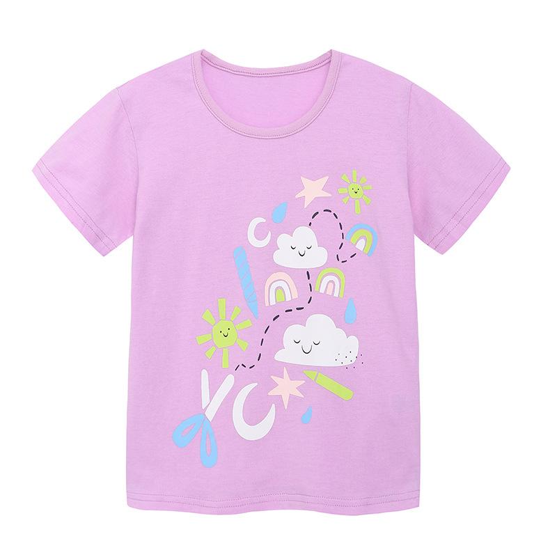 Summer new children s T-shirt cute children s short-sleeved T-shirt round neck top 100