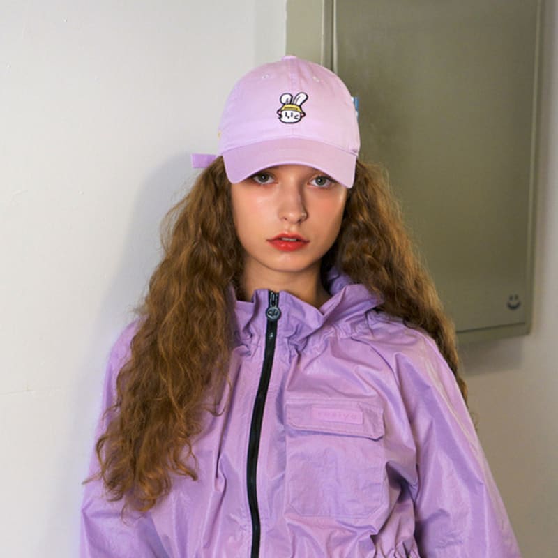 Rosiya Rosiya Rabbit Ball Cap Lavender