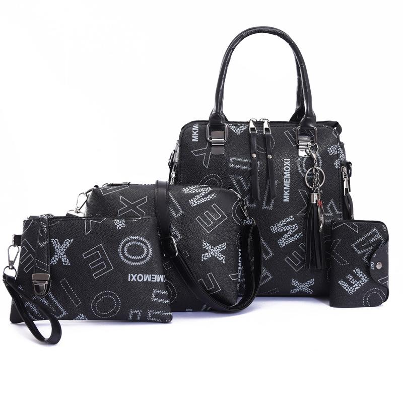 

Новая модная универсальная сумка-тоут для поездок на работу, высокая ценность, большая вместимость, женская сумка кроссбоди, портативная, на плечо, тренд чёрный