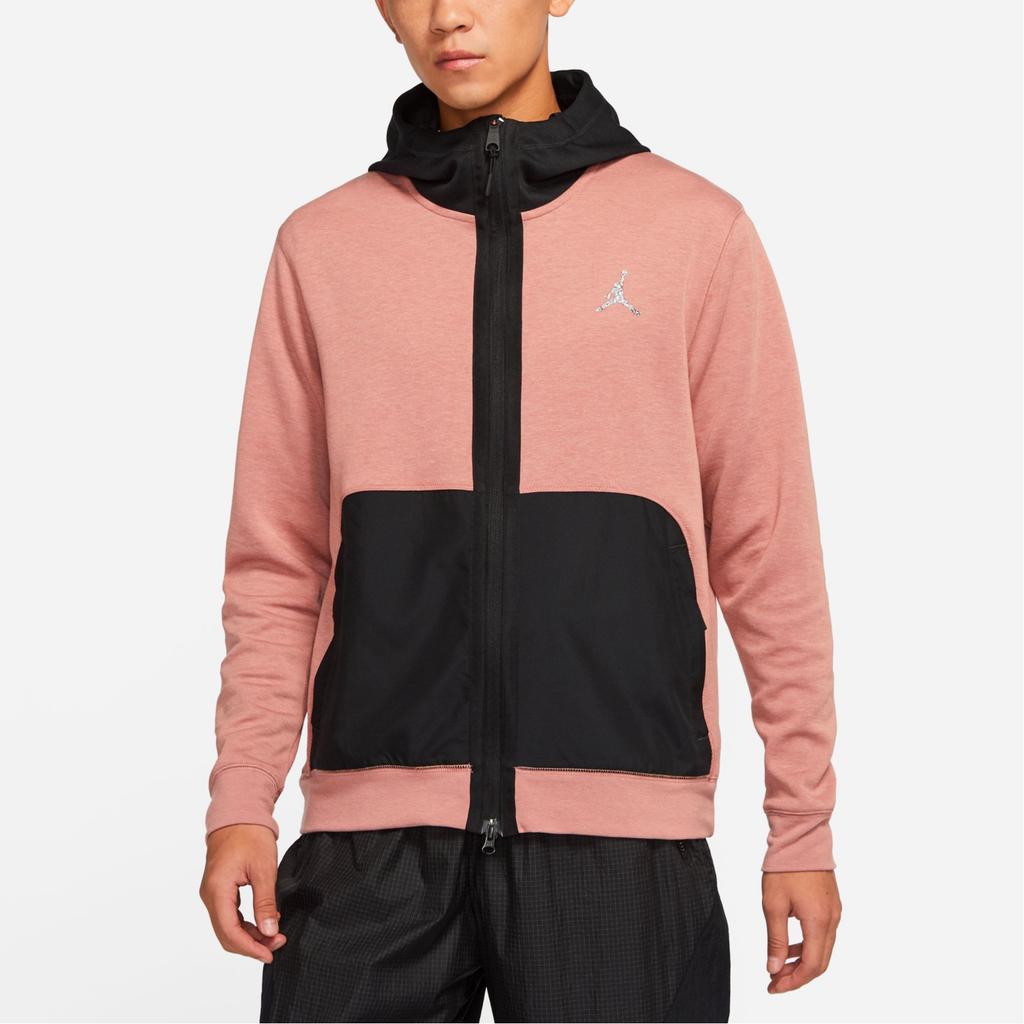 Jordan Color Block Kapuzenpullover mit Tasche Sportjacke Herren Oberbekleidung Rosa DJ0876-668