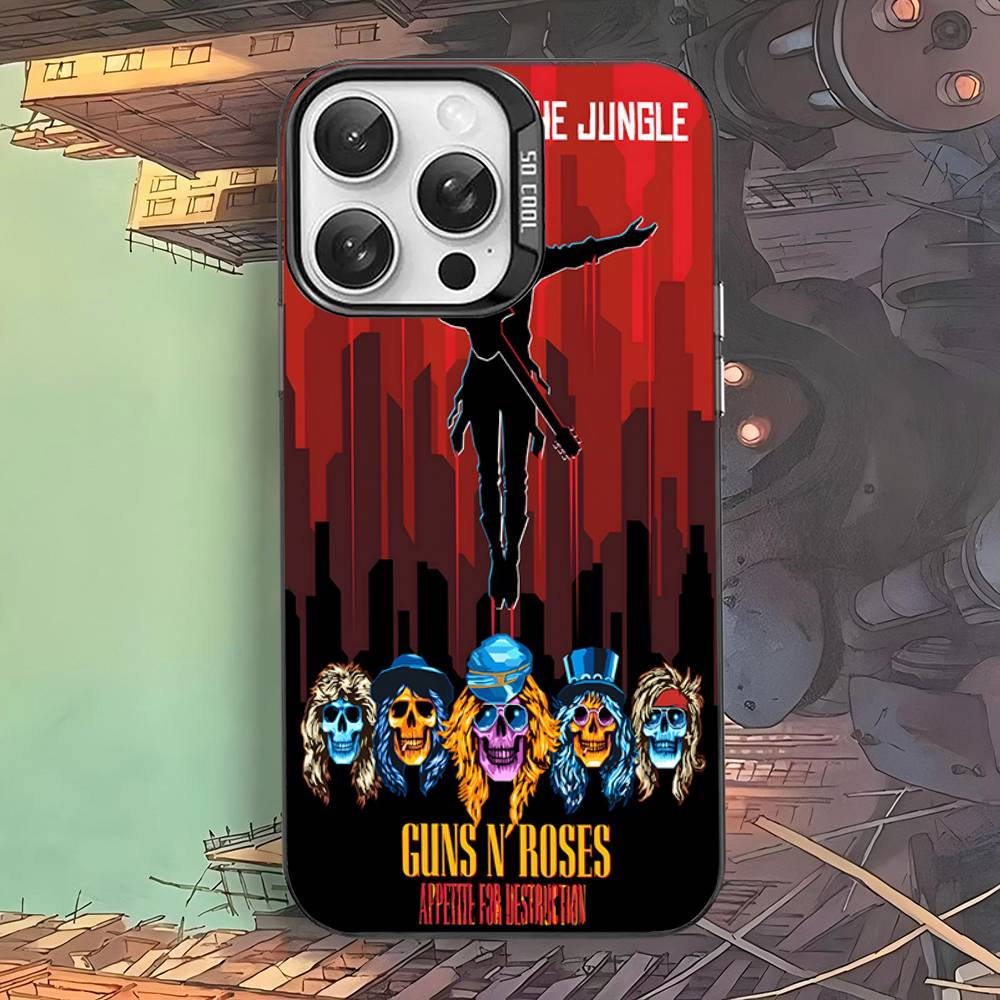 GUNS N ROSES For iPhone 17 16 15 14 13 12 11 Pro Max Plus Matte Color Back Phone Cover