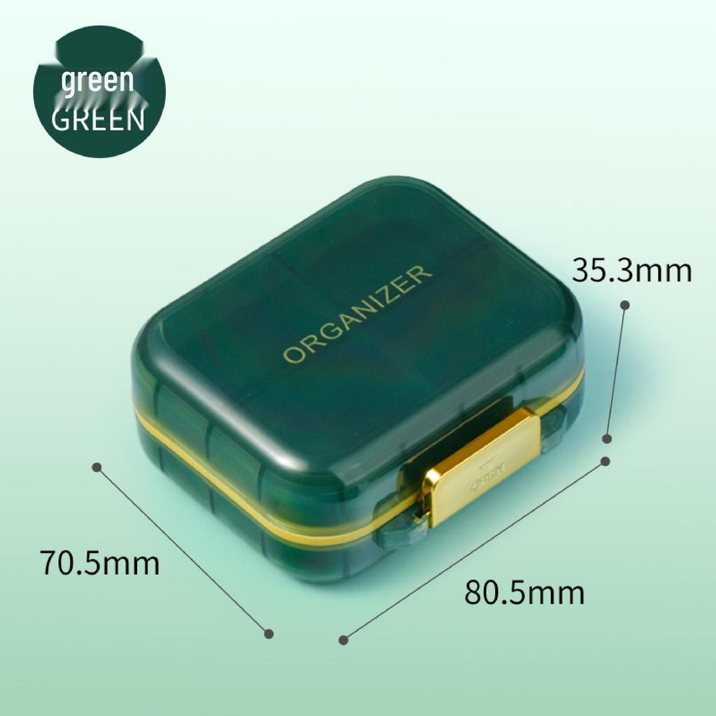 Portable 7-Compartment Weekly Pill Organizer: Moisture-Proof, Waterproof, Food-Grade Material