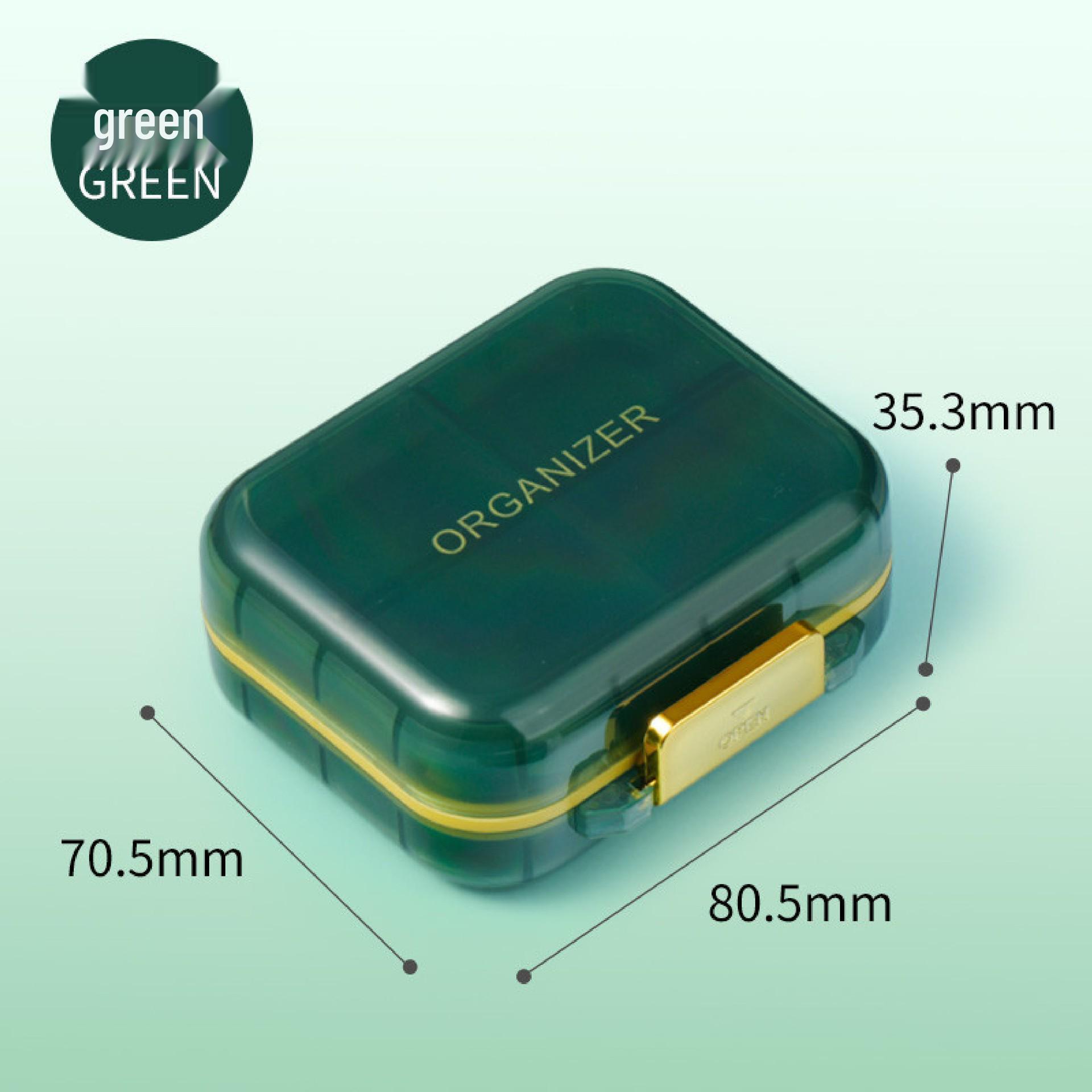 

Portable 7-Compartment Weekly Pill Organizer: Moisture-Proof, Waterproof, Food-Grade Material