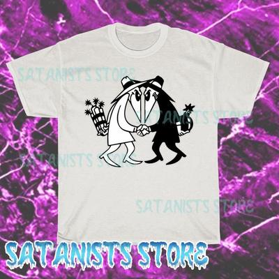 New Spy Vs Spy Megazine TV Show Men's White T-shirt Funny Size S To 5XL