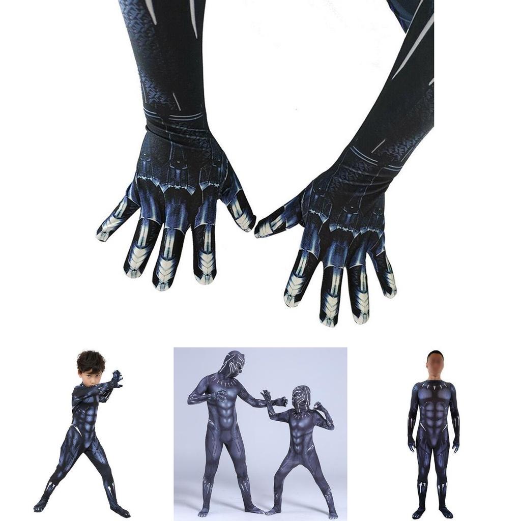 Premium Quality Black Panther Superhero Cosplay Jumpsuit For Adults And Kids