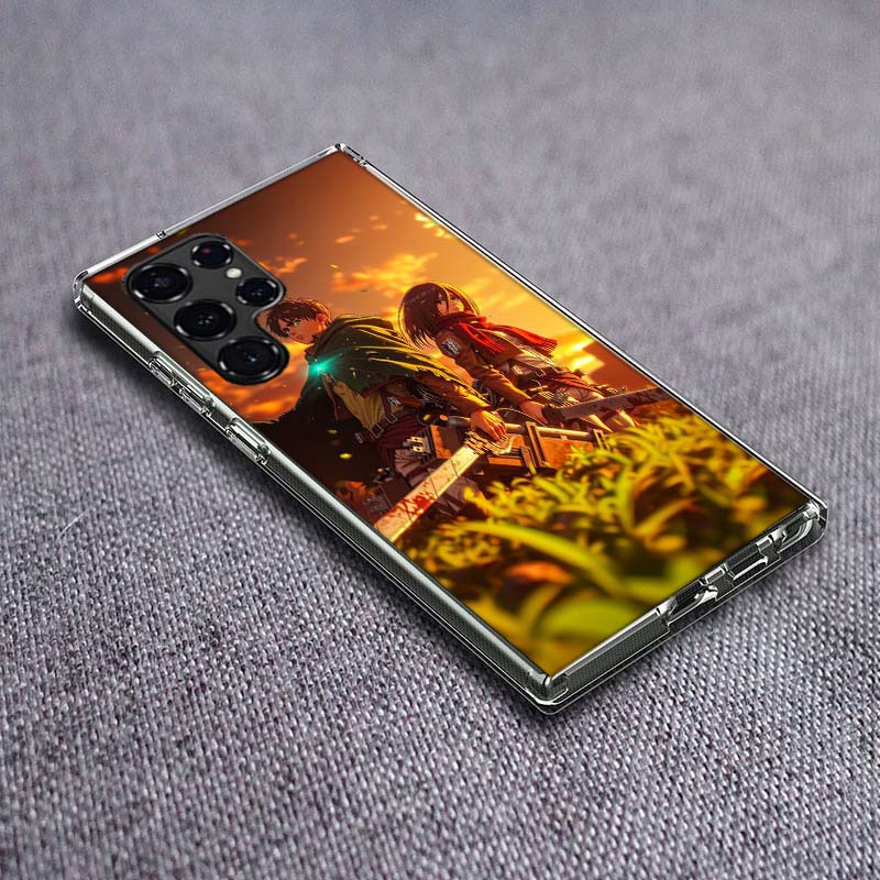 

Character MIKASA Phone Case For Samsung Galaxy S24 S23 S21 S20 FE S22 S26 Ultra S25 Edge S10 Plus Cover Clear TPU Capa Shell Coq Samsung S26 Plus 5G