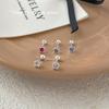 Cute Star Zircon Screw Earrings Women Plated Tiny Sweet Minimalist Fashion Jewelry
