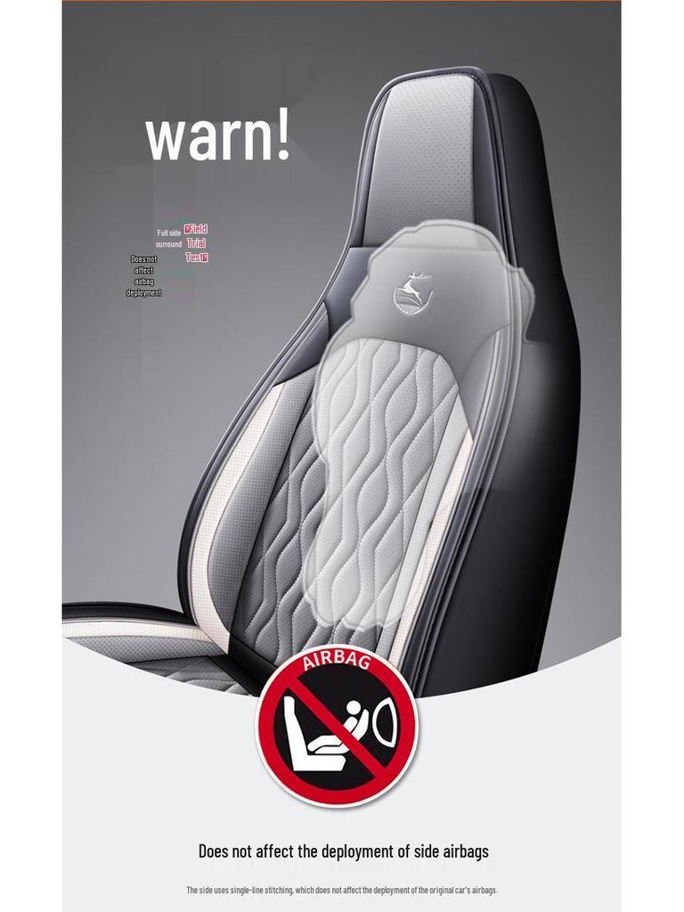 Universal 5-Seat Leather Car Cushion for Small Cars, All-Season Coverage