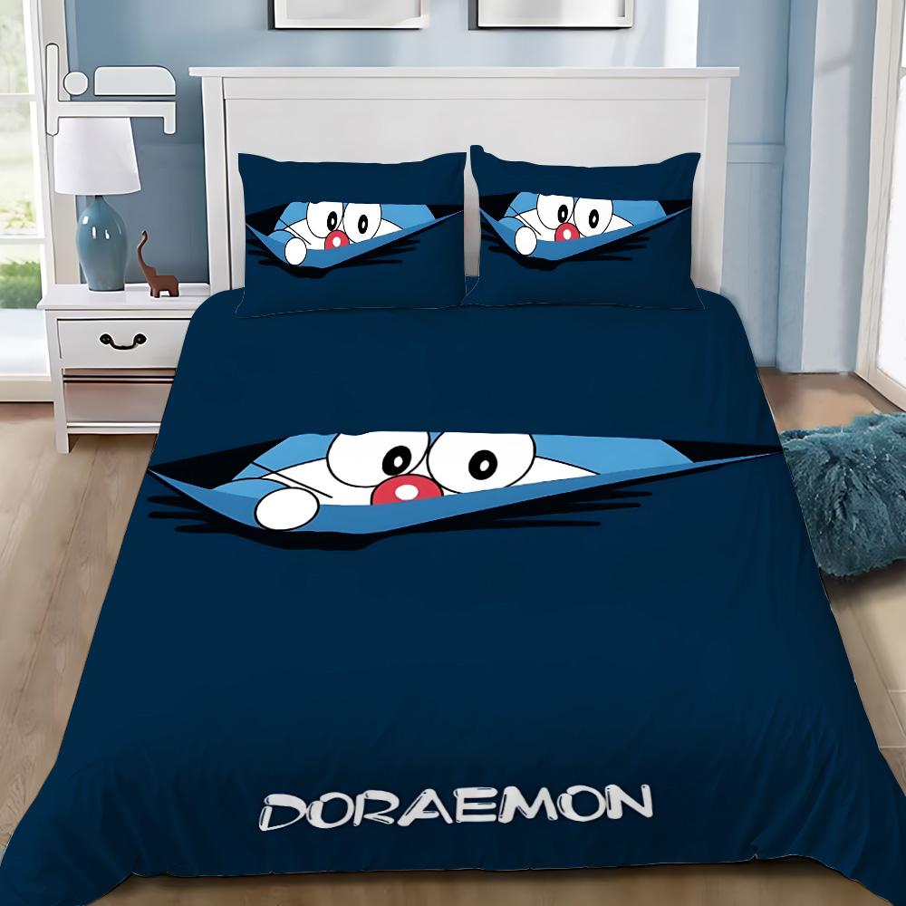 

Cartoon D-Doraemons Duvet Cover Pillowcase 2/3Pcs Bedding Set Adult Boy Girl Bedroom Decoration Children Gift Single Double 100x135cm-2pcs