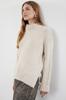 Women's Fashionable Stylish Sweater Stone Soft Textured Crew Neck Knitwear Sweater