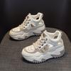 2025 new leather belt drill hollow dad shoes women's summer lightweight inner height increase casual sports shoes platform sandals
