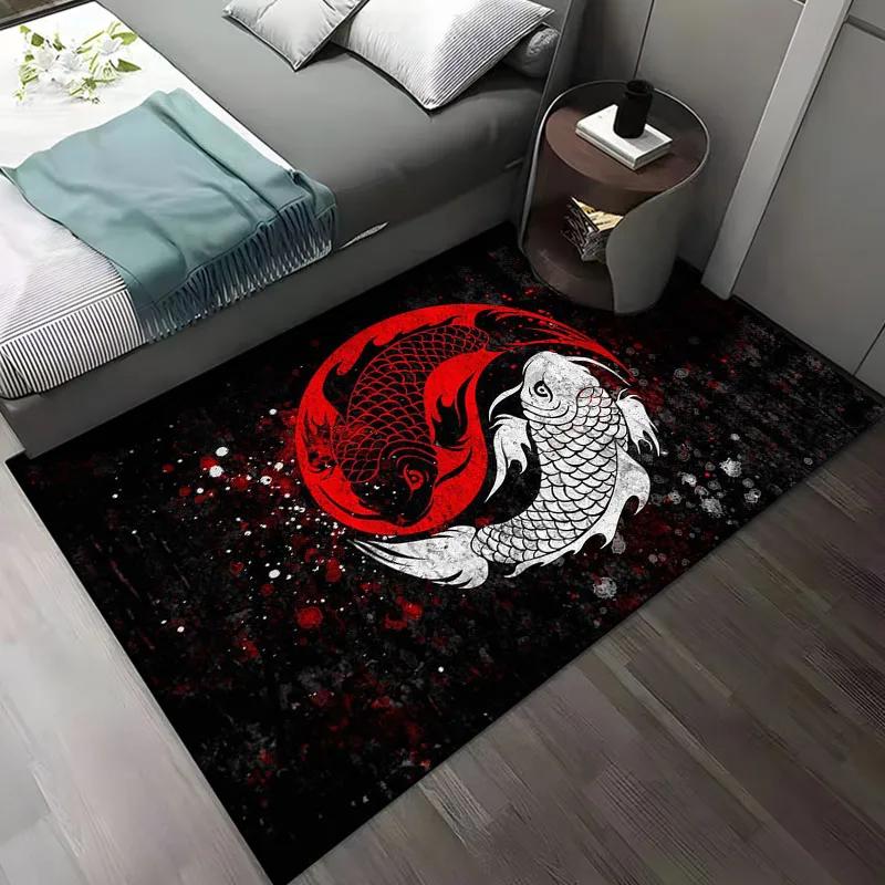 15 Size Tai Chi Bagua Yin Yang Pattern Rug Carpet for Living Room Bathroom Mat Creative Doormat Carpet for Bedroom Home Decor