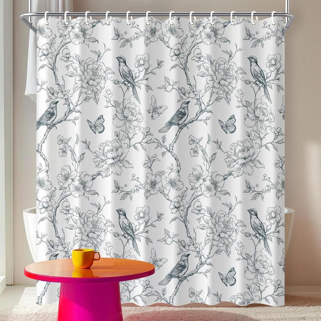 Mandala Shower Curtain Purple Blue Boho Bathroom Curtain with Psychedelic Meditation Design Spiritual Hippie Bathroom Decor