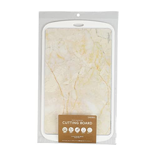 PEARL METAL Cutting Board, Medium Size, Antibacterial, Silver Ion Formula, Dishwasher Safe, Made In Japan, Beige Stone, Licute Design Board CC-1582