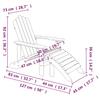 Vidaxl Adirondack Chair With Footrest, Hdpe, White