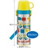 Skater Minions Fever 600ml Stainless Steel Mug Bottle with Cup, 2-Way Design, STGC6N-A
