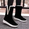 Women's Winter Boots Warm Fur Lined Casual Ankle Shoes With Sweet Bow Flats