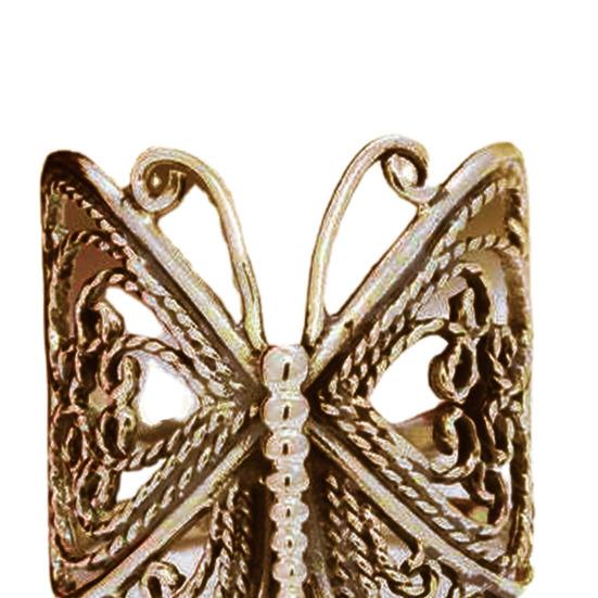 Women Ring Butterfly Adjustable Jewelry Engraving Appearance Finger Ring for Dating