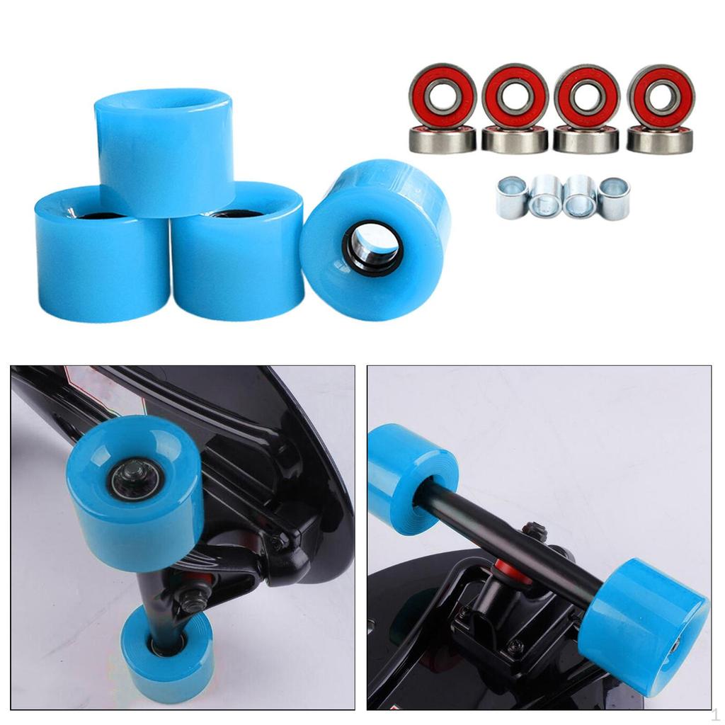 4 Pack Durable Roller Skate Wheels, with Bearings Installed Outdoor Wheels for Double
