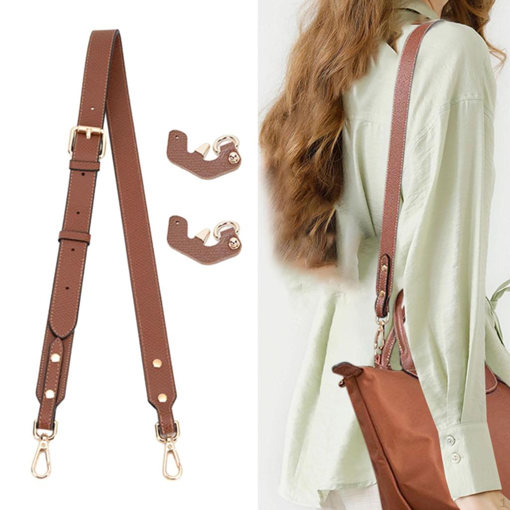 Adjustable Length Bag Strap for Crossbody Use, PU Leather