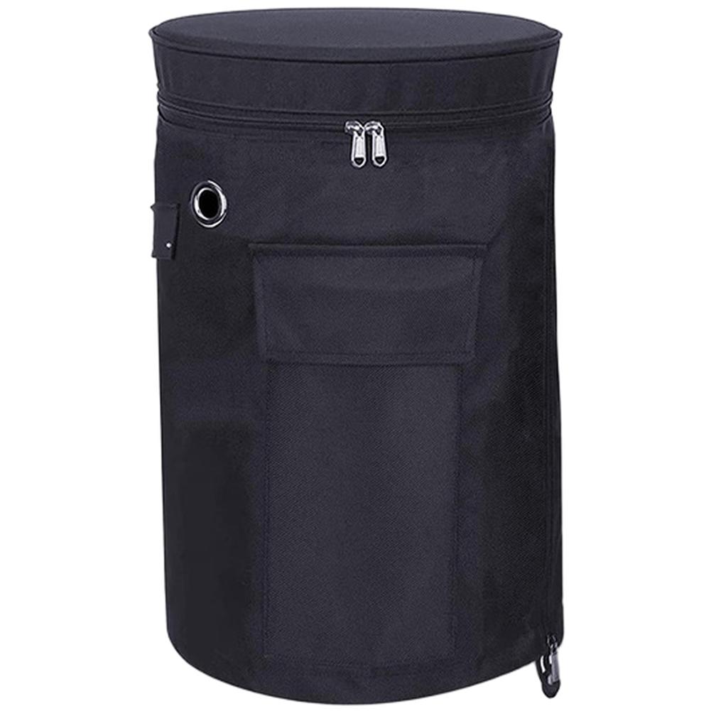 Funda Negra para Cilindro de Propano Tela Oxford 600D Impermeable para Tanques de Gas de 5 kg y 11 kg con Rejillas de Ventilación y Base con Cordón