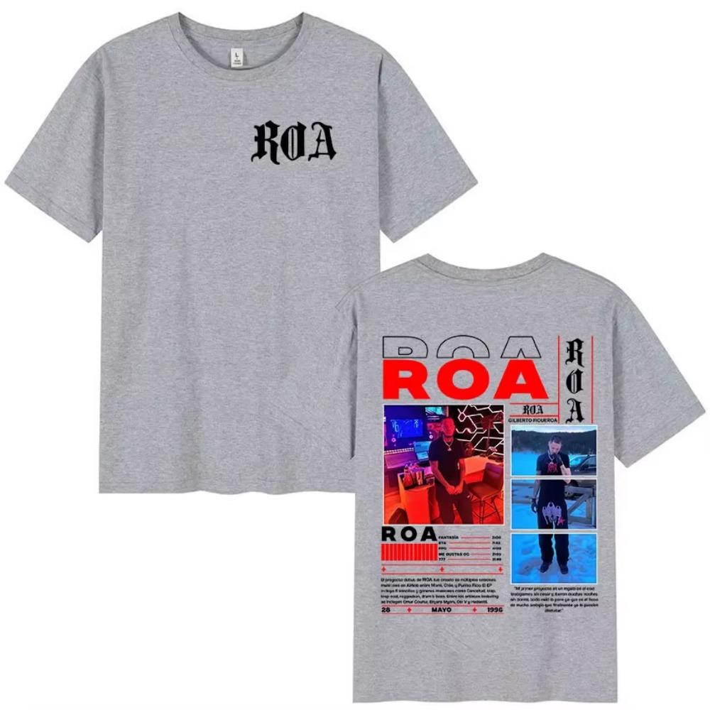Rapper ROA Tour 2025 Album Graphic T-Shirt Men Hip Hop Rock Gothic Short Sleeve T Shirt Vintage Oversized  Tees Streetwear