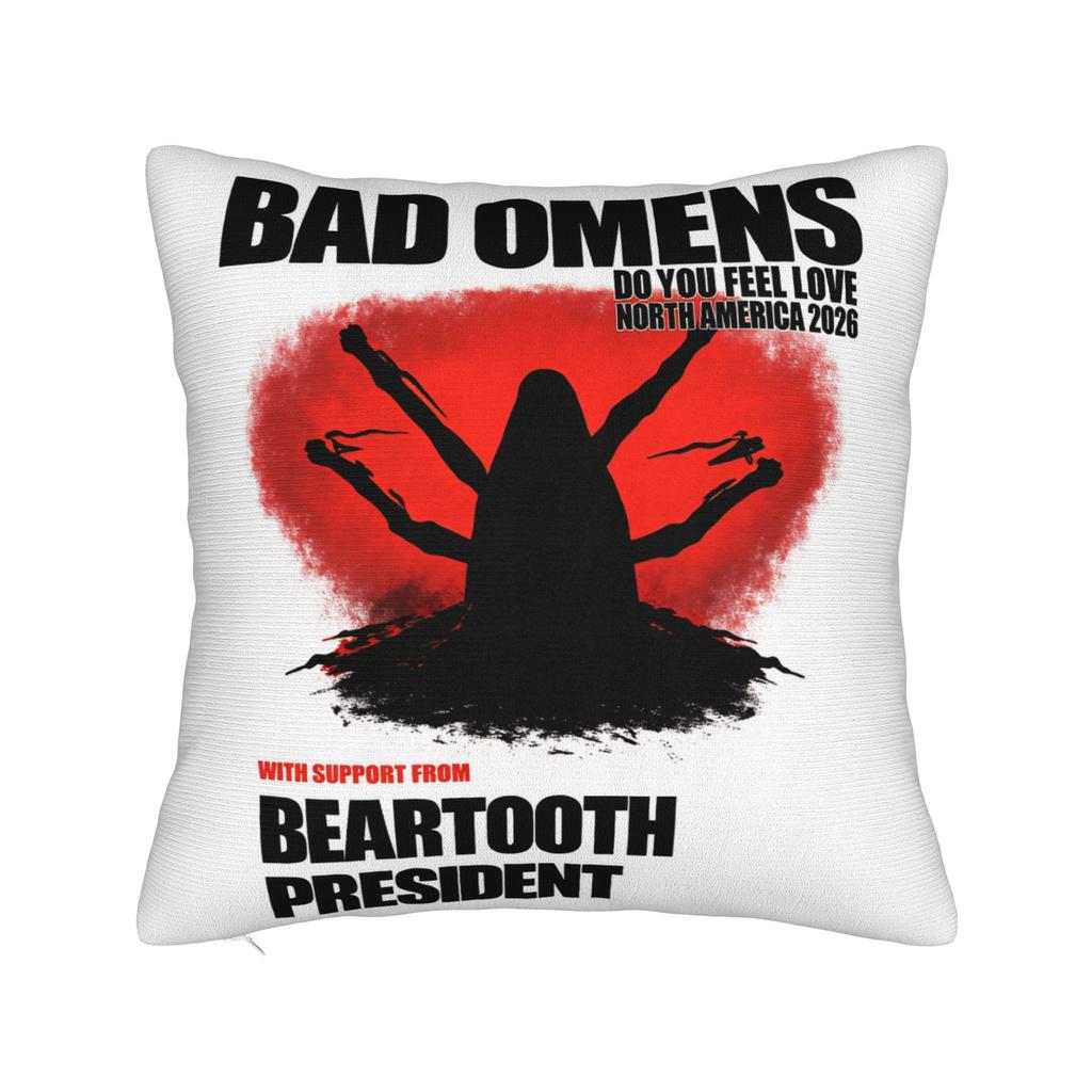 Bads Omensss Do You Feel Love Tour Pillowcases Funny Pillow Case For Living Room Sofa Square Pillow Cover